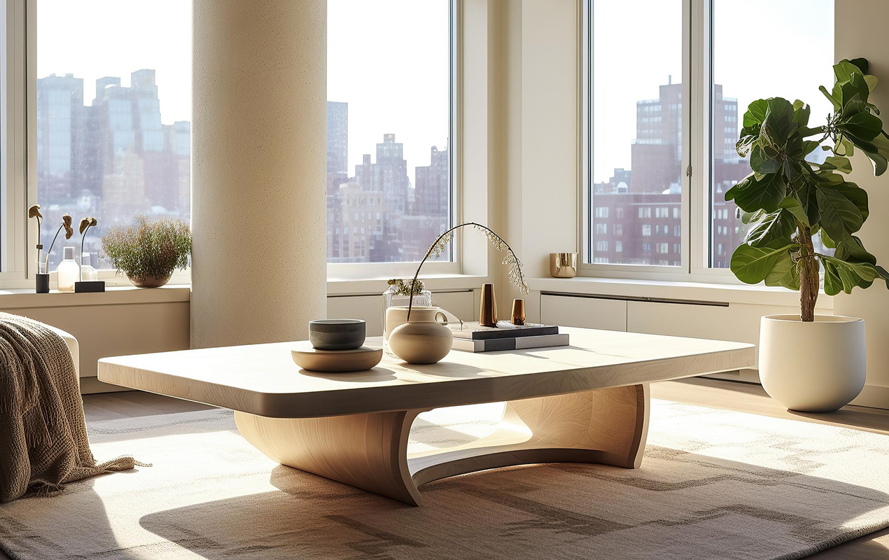 Harmonious Balance: The Subtle Refined Rectangular Coffee Table