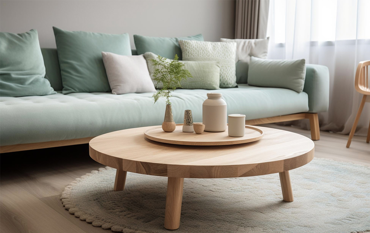 Large Round Oak Table