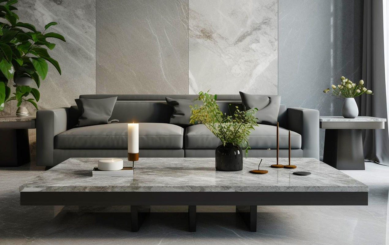 Marble Top Gray Table