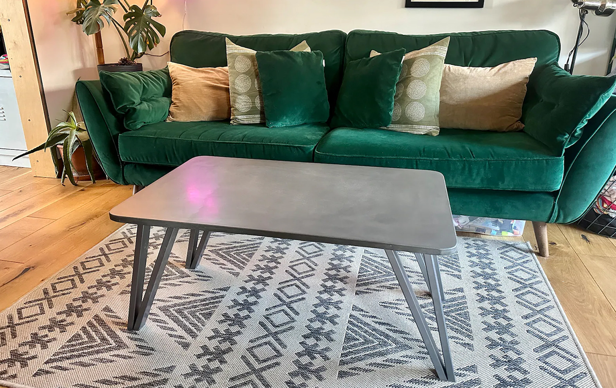 Metallic Gray Coffee Table