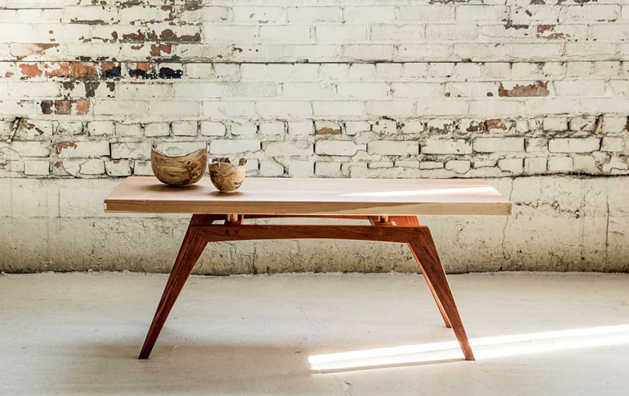 Natural Beauty The Light-Colored Maple Top of Peyla Coffee Table