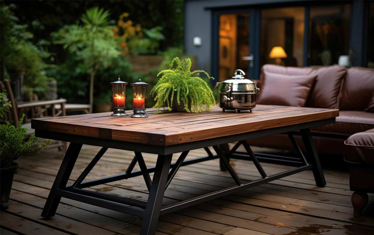 Outdoor Elegance: Table in Modern Garden Decor