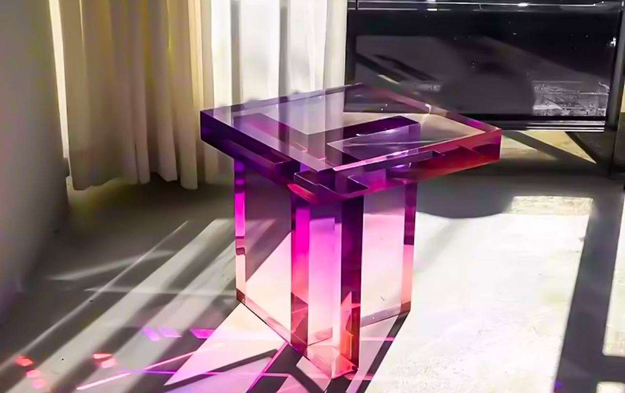 Purple Table with unique design