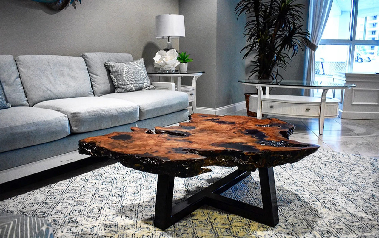 Redwood Burl Coffee Table