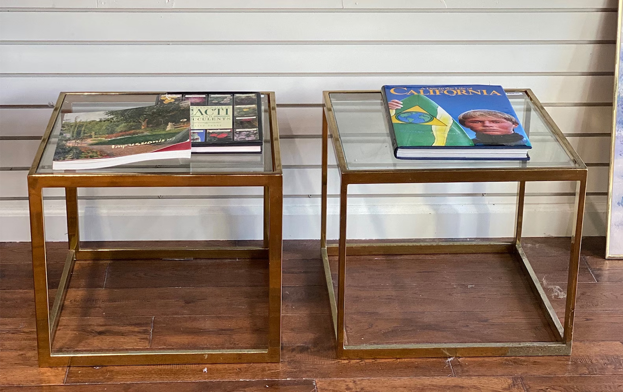 Refinement and Resilience in One: The Gold Brass Chrome Square Coffee Tables