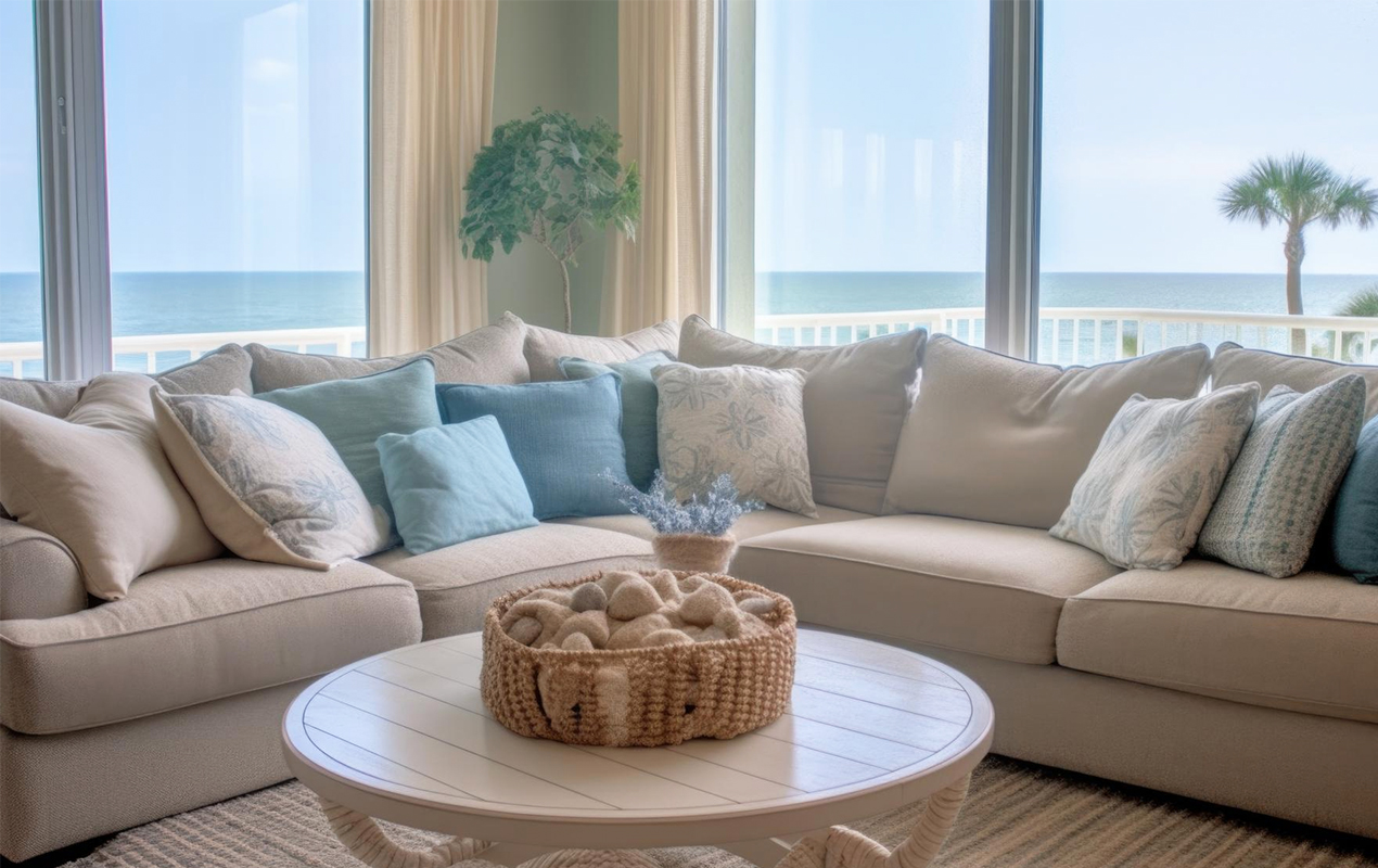 Round Coastal Coffee Table