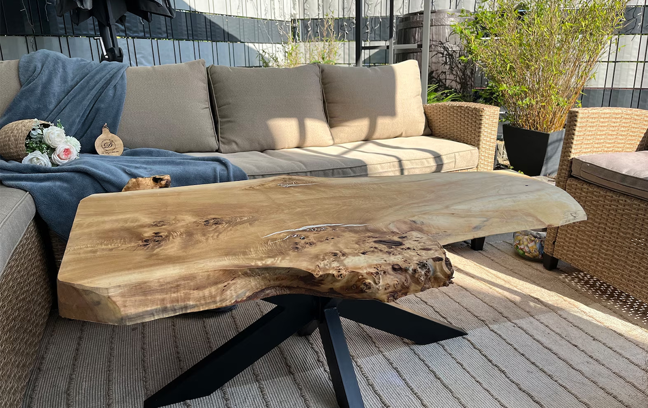 Rustic Outdoor Burl Coffee Table