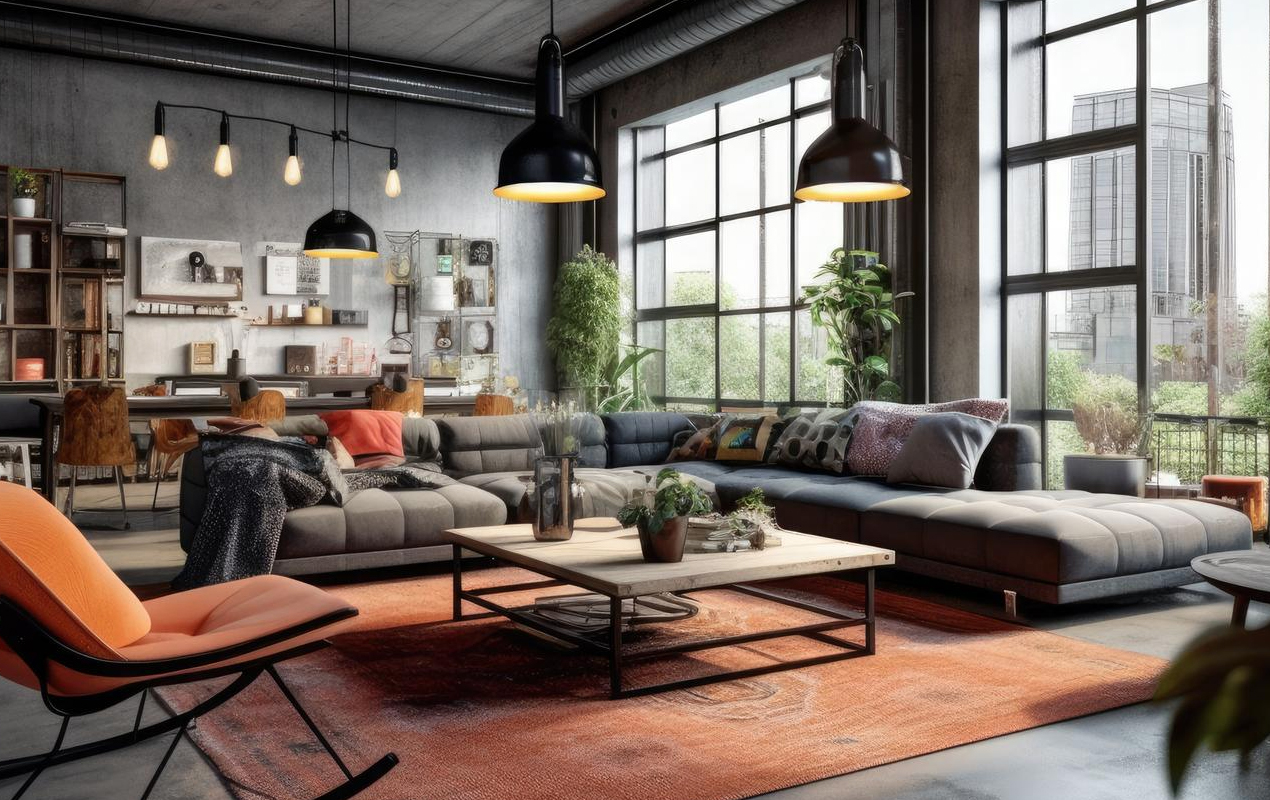Rustic Simplicity: The Industrial Coffee Table in Cozy Living