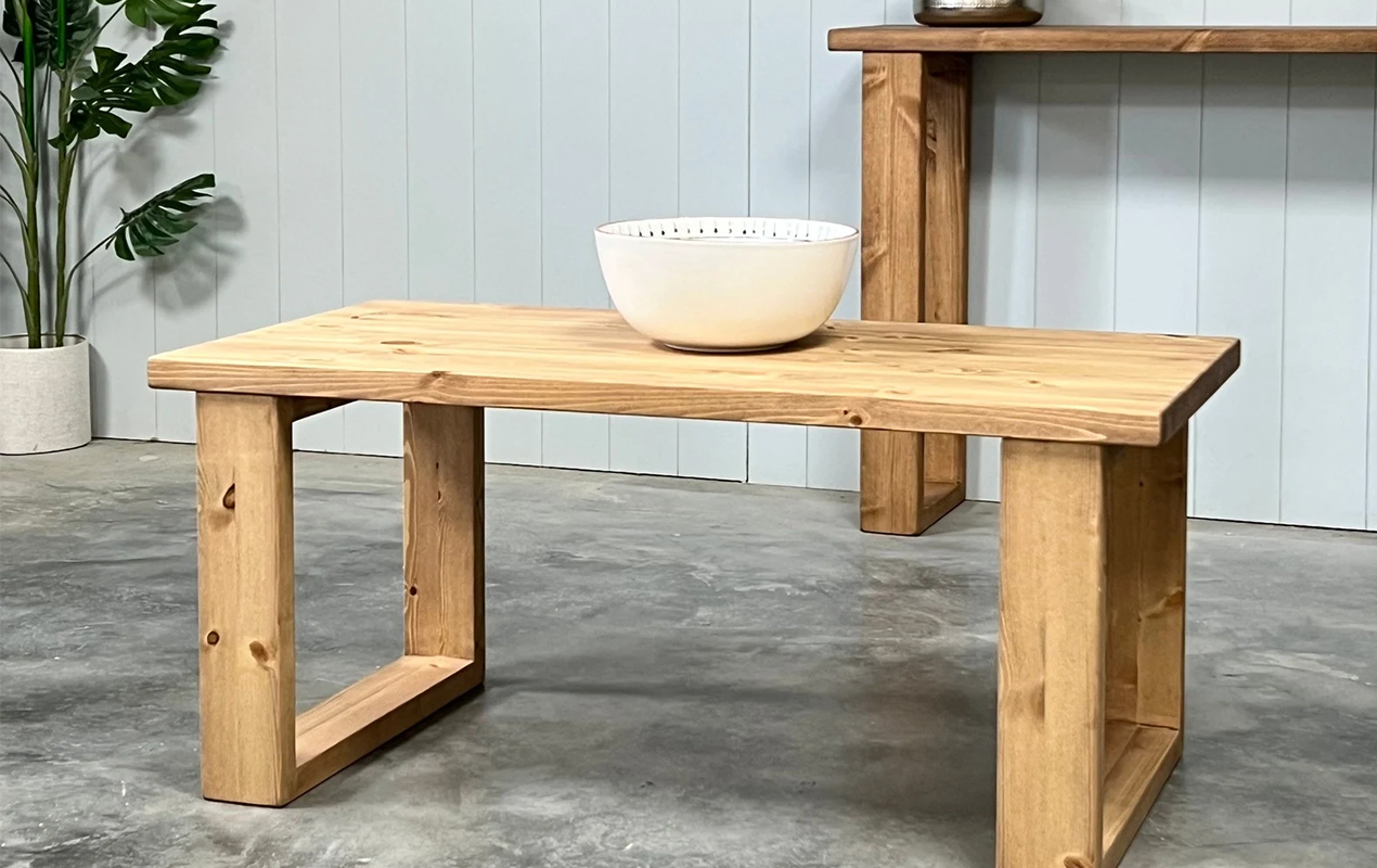 Simplicity in Form: Modern Scandinavian Pine Coffee Table