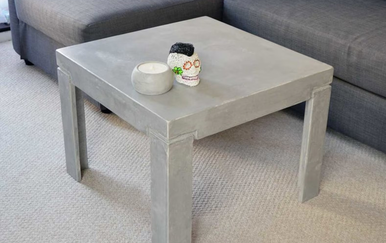 Simplicity with Splendor: Square Concrete Coffee Table