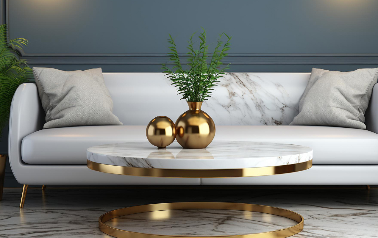 The Allure of White Marble and Gold Coffee Table in Interior Design