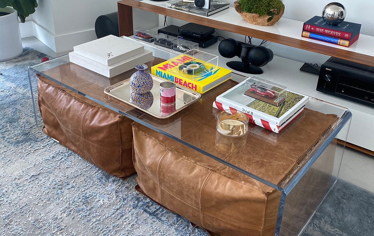 The Contemporary Acrylic Rectangular Coffee Table 