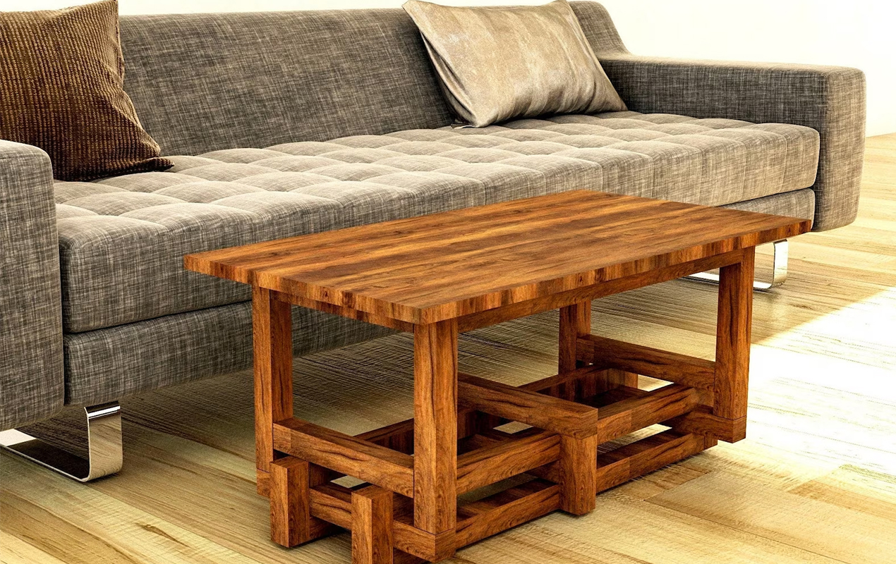 The Enchanting Blend of Form and Function in The Wooden Coffee Table