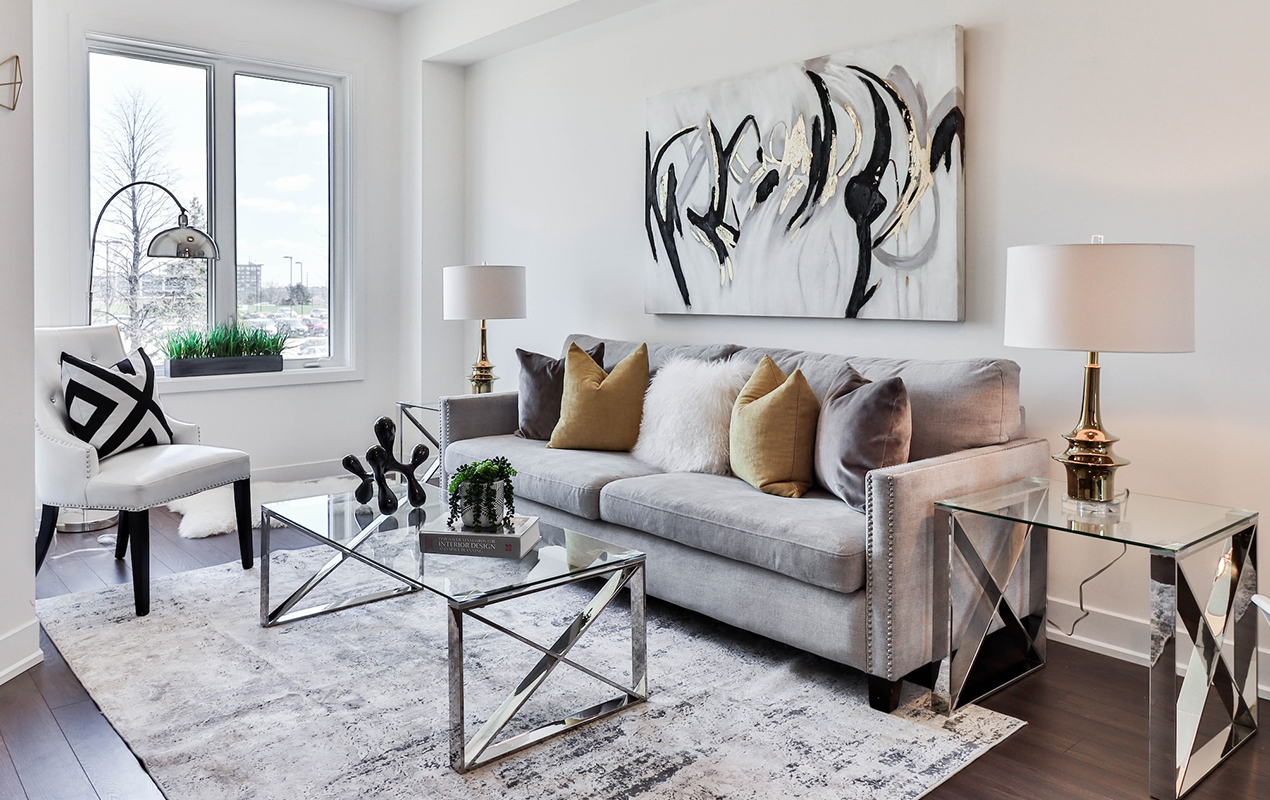 The Rectangular Silver Coffee Table with Intricate 'X' Design