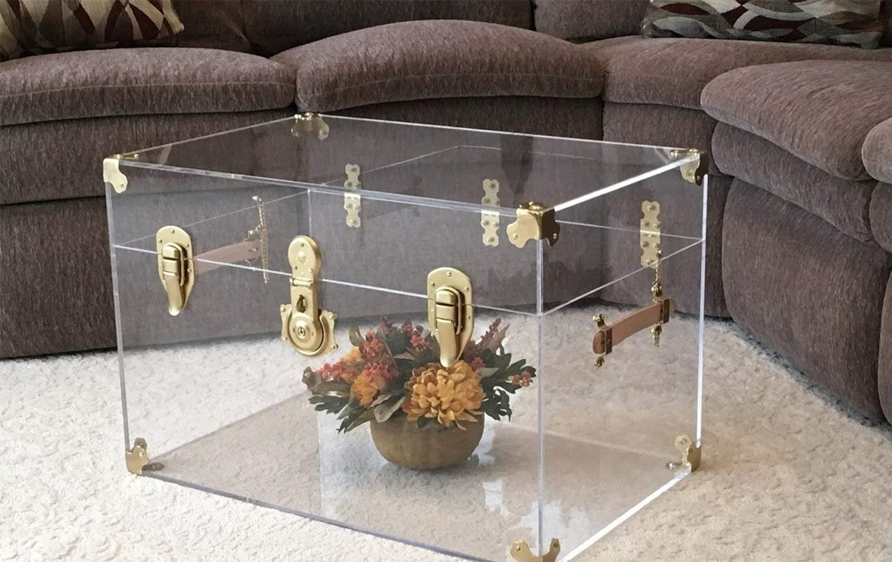 The Trunk-Inspired Clear Acrylic Coffee Table