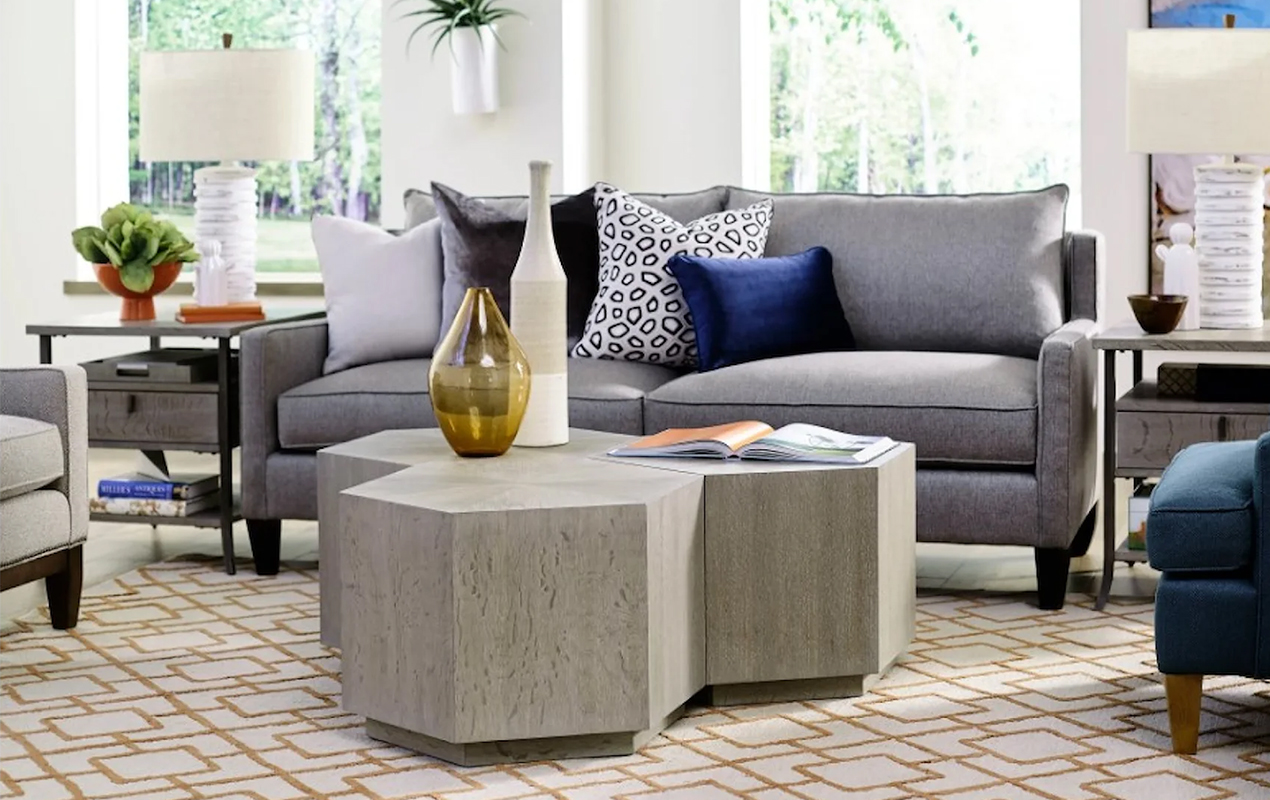 Versatile Fashion The Stylish Gray Hexagon Coffee Table with Enduring Appeal