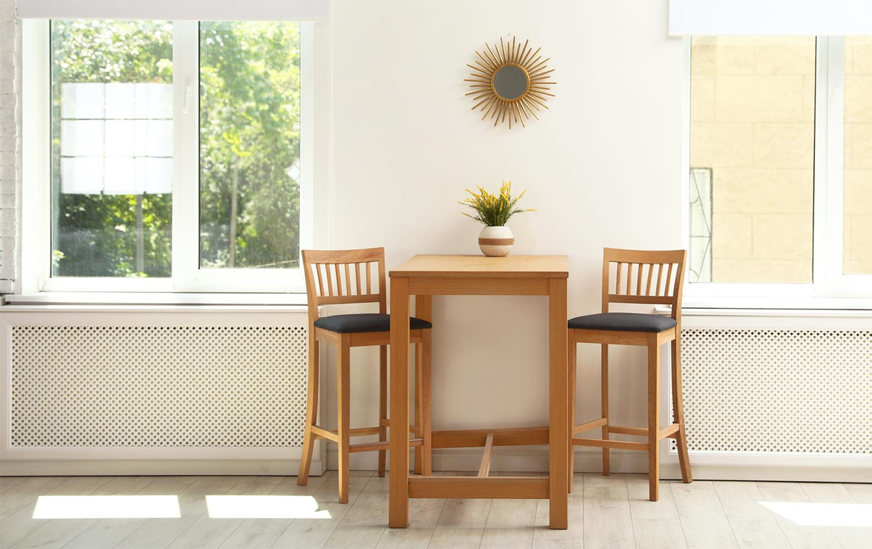 Warmth and Intimacy: The Wooden Coffee Table and Stool Set