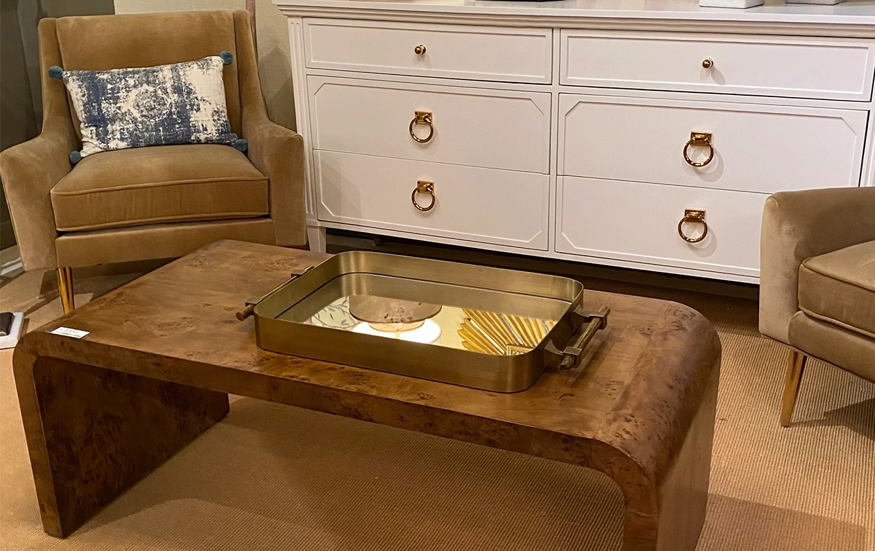 Waterfall Edge Burl Table