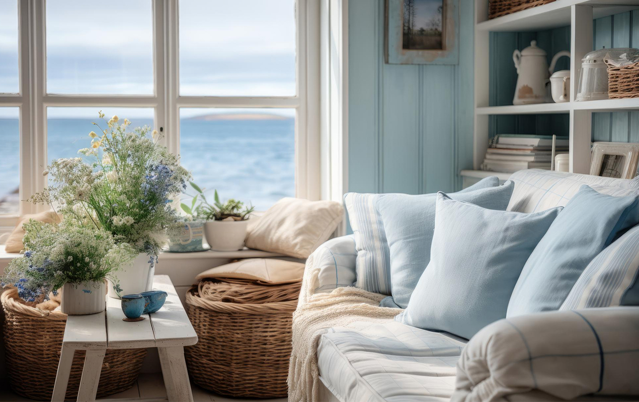 White Wood Coastal Coffee Table