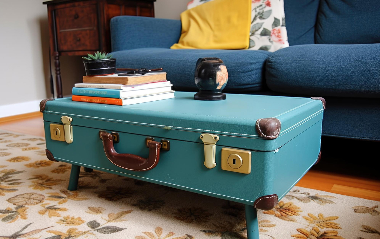 Wood and Leather Fusion: Turquoise 