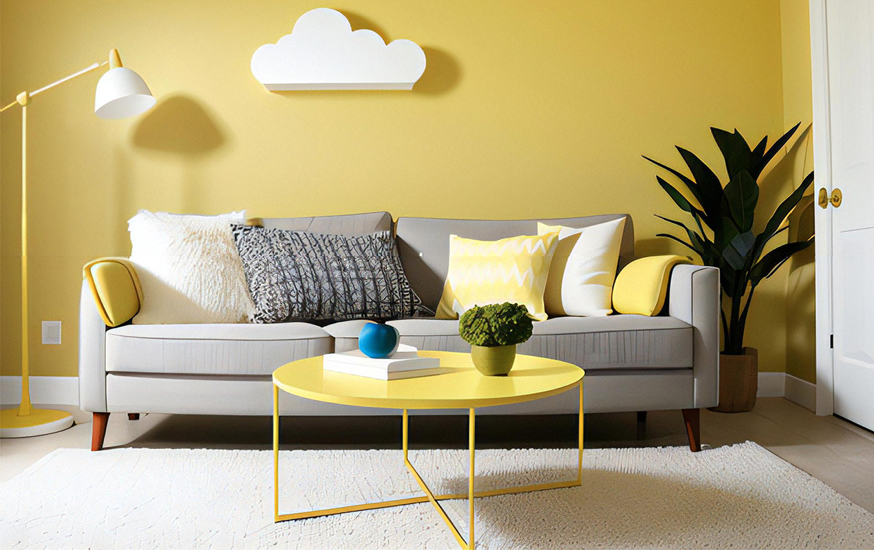 Chic Contrasts: The Artful Harmony of Yellow and White Decor