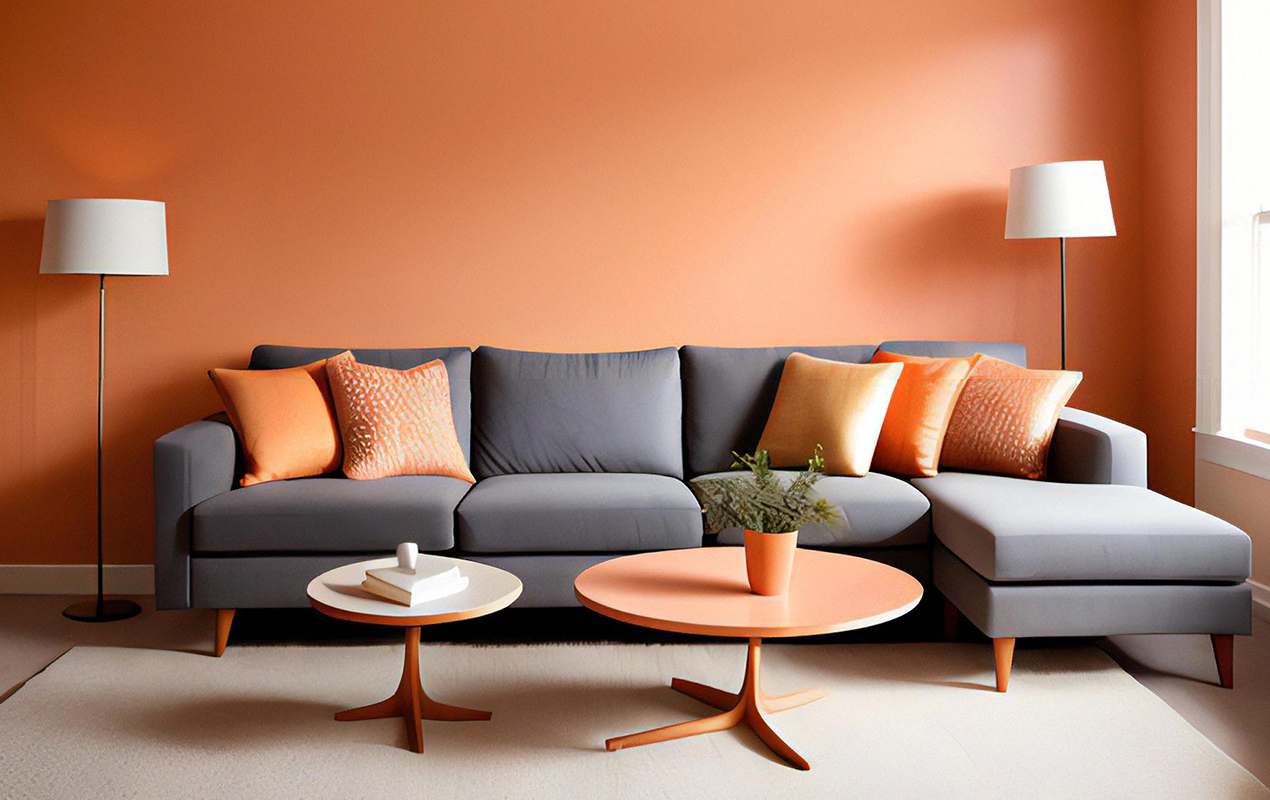 Colorful Harmony: The Dual Coffee Tables and Stylish Living Space
