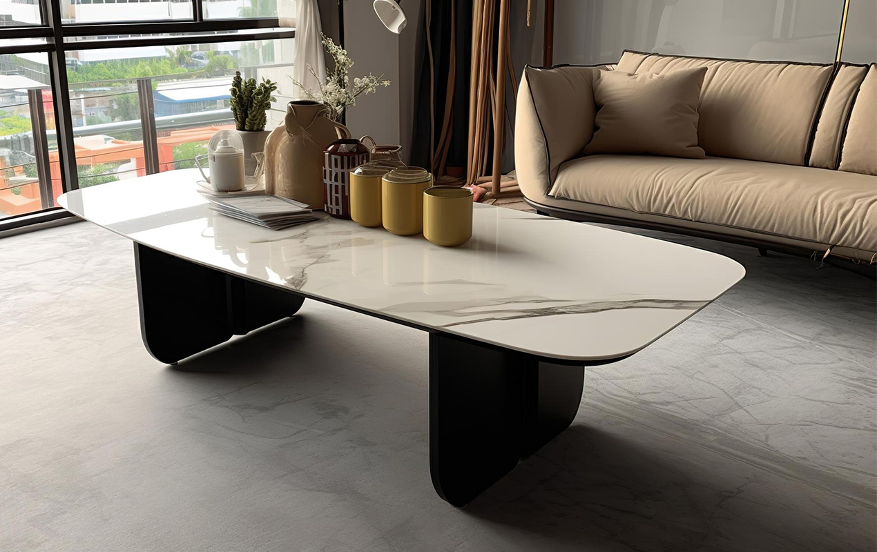Contemporary Charm: The Unique Rectangle Table with Soft Edges