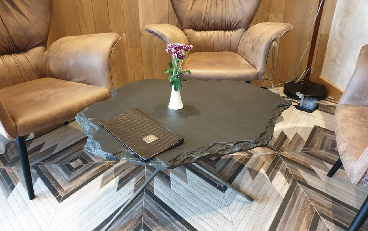 Wood and slate coffee table deals