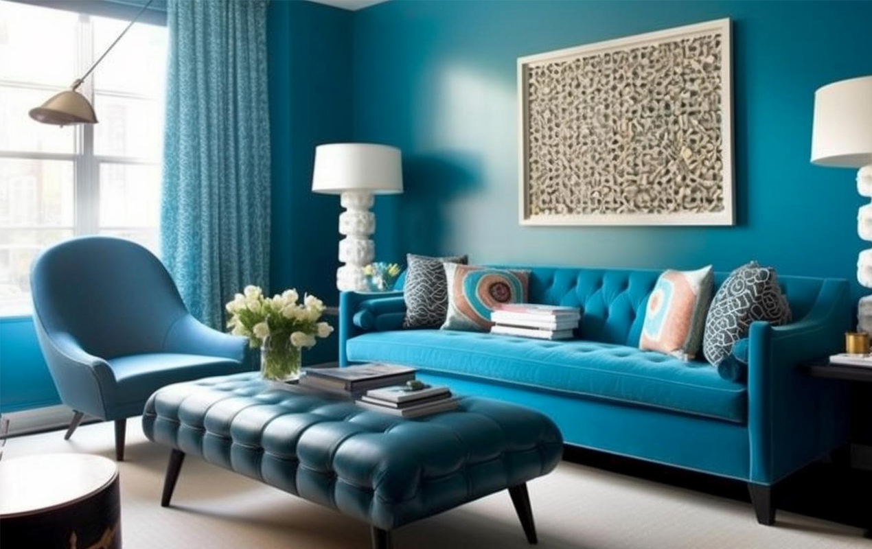 Crafting Dignity Of Blue Coffee Tables: The Artful Fusion of Deep Blue and Wood in Home Decor