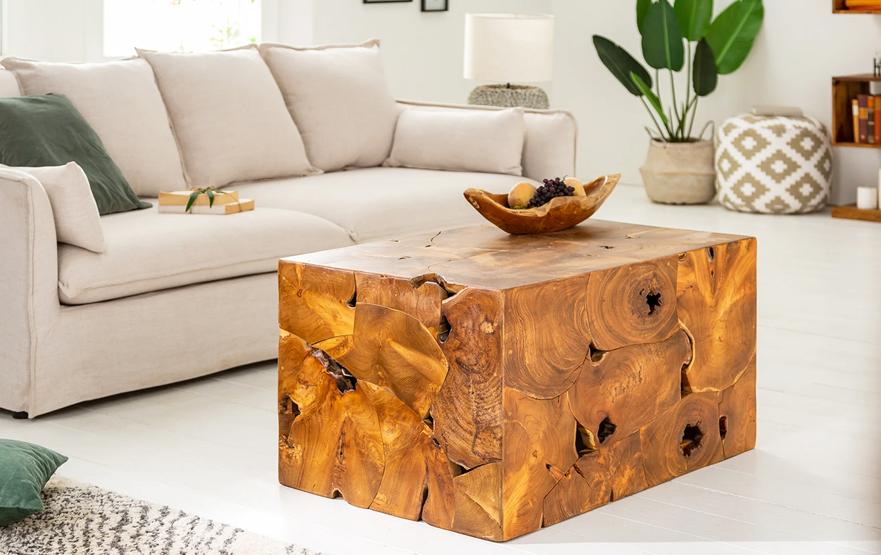 Wooden box discount coffee table