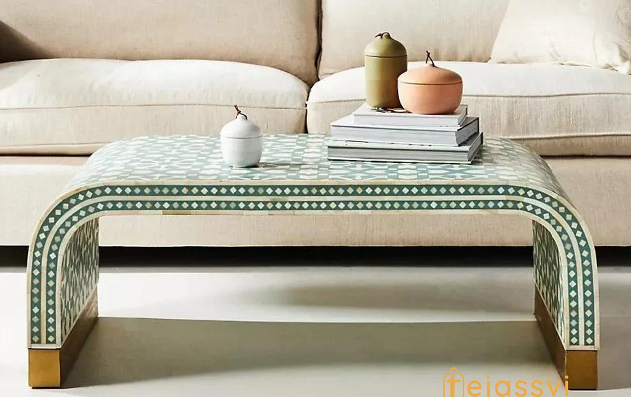 Cultural Fusion: Bone Inlay Coffee Table