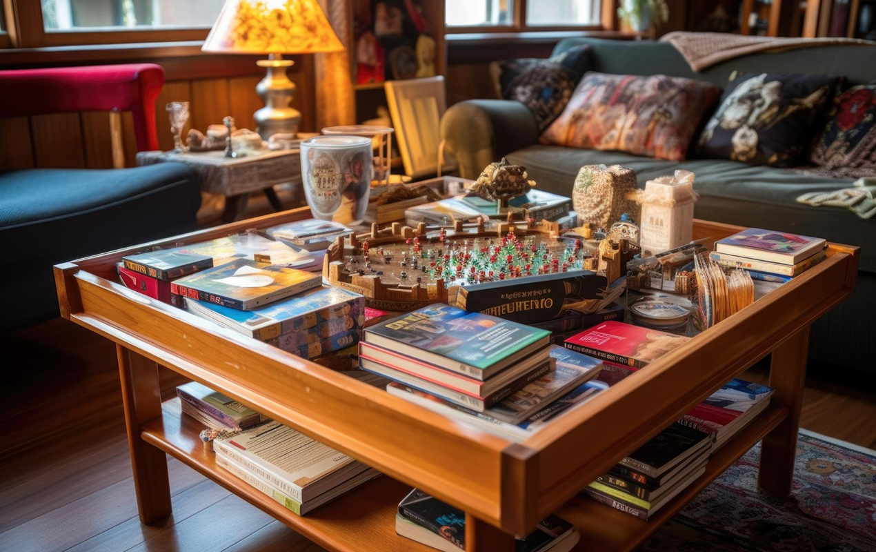 Discover the Heart of Your Living Room: The Inviting Wooden Cabin-Style Square Coffee Table