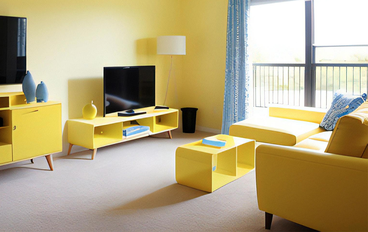 Distinctive Flair: Bright Yellow Coffee Tables Transforming the Room