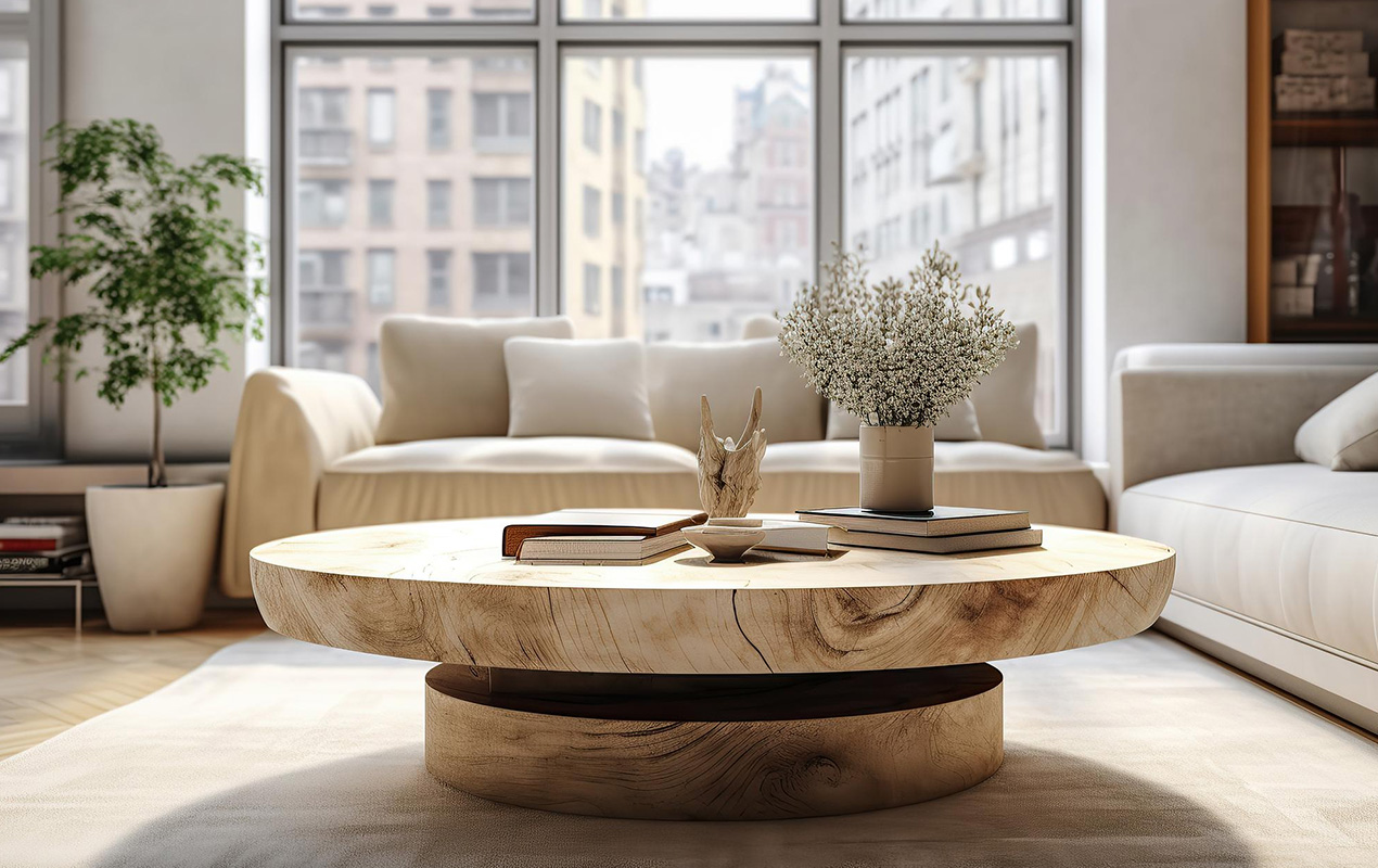 Fashionable Furniture Two-Tier Style Coffee Table