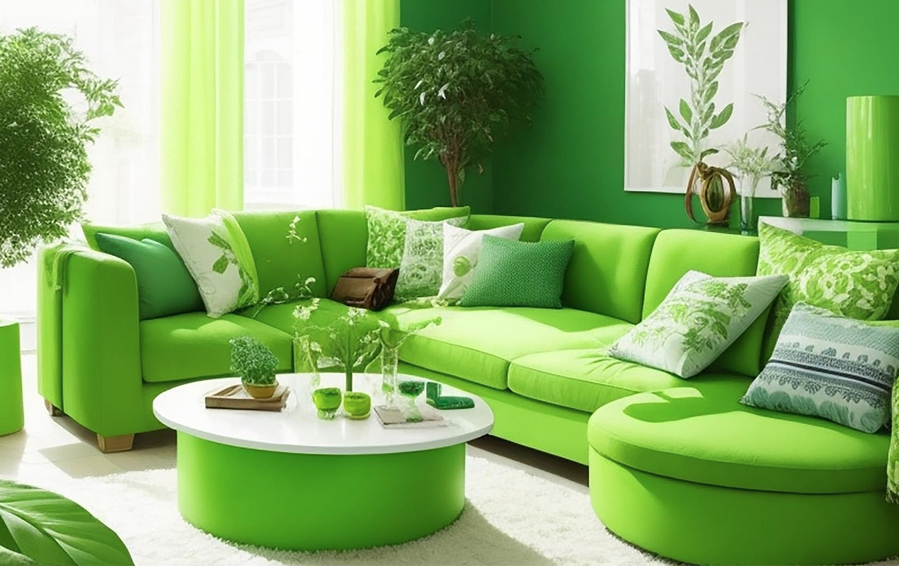 From Sofa to Coffee Table: The All-Encompassing Green Living Room Experience