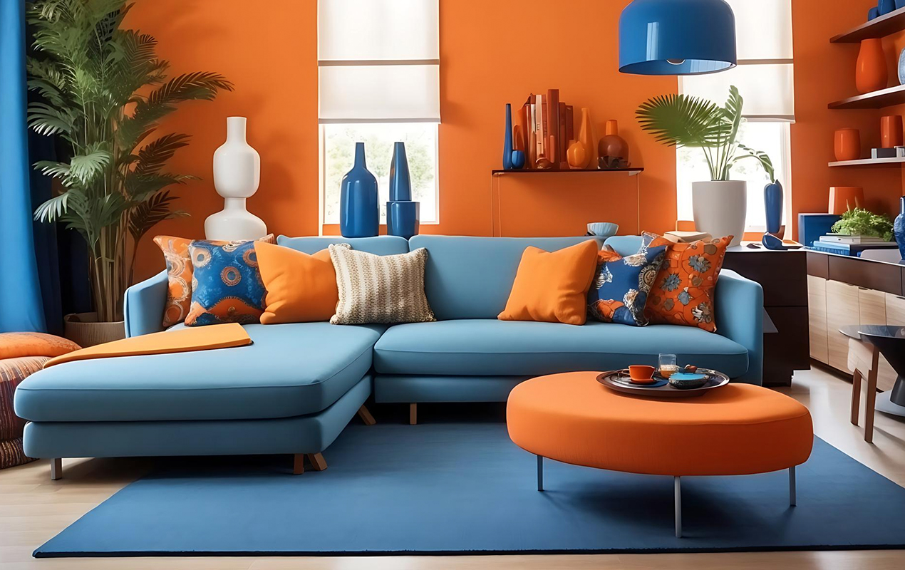 Harmonious Contrast: The Energetic Style of an Orange Coffee Table