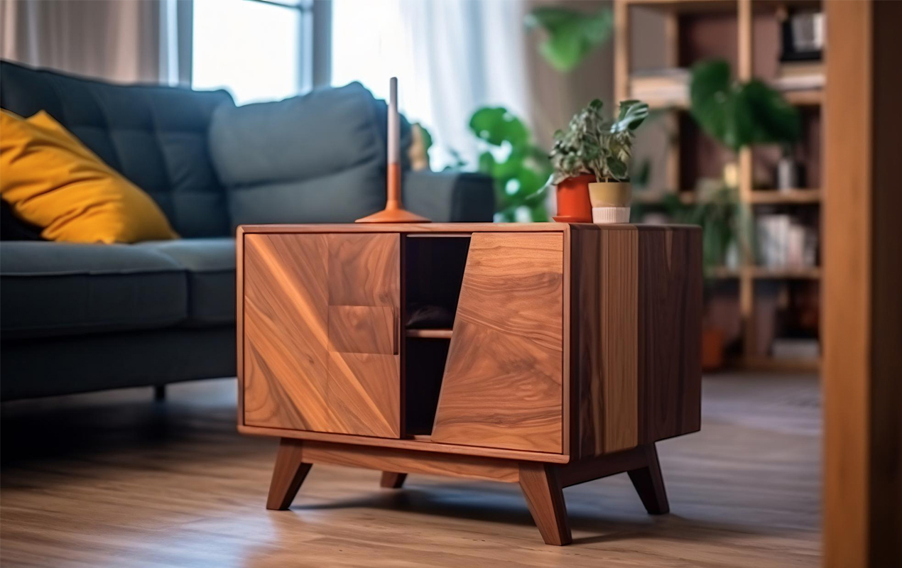 Rustic Harmony: A Coffee Table with Integrated Storage and its Synergy with Wooden Flooring