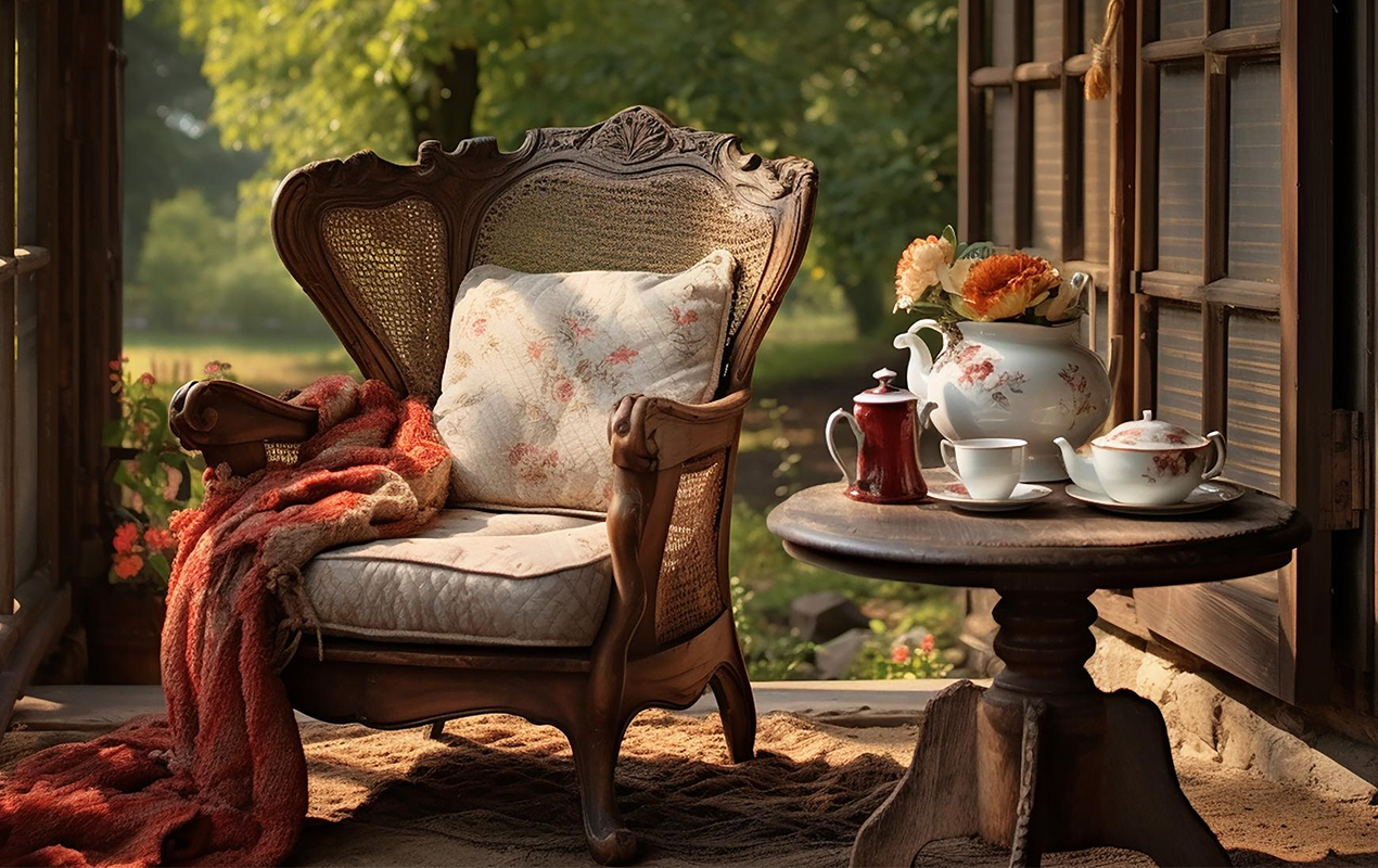 Rustic Sophistication: Dark Oak Vintage Coffee Table