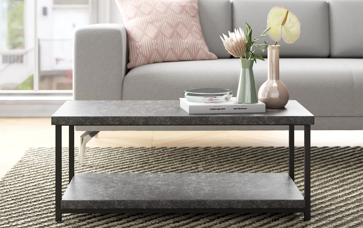 Slate-Inspired Fashion: A Faux Slate Coffee Table's Versatile Charm