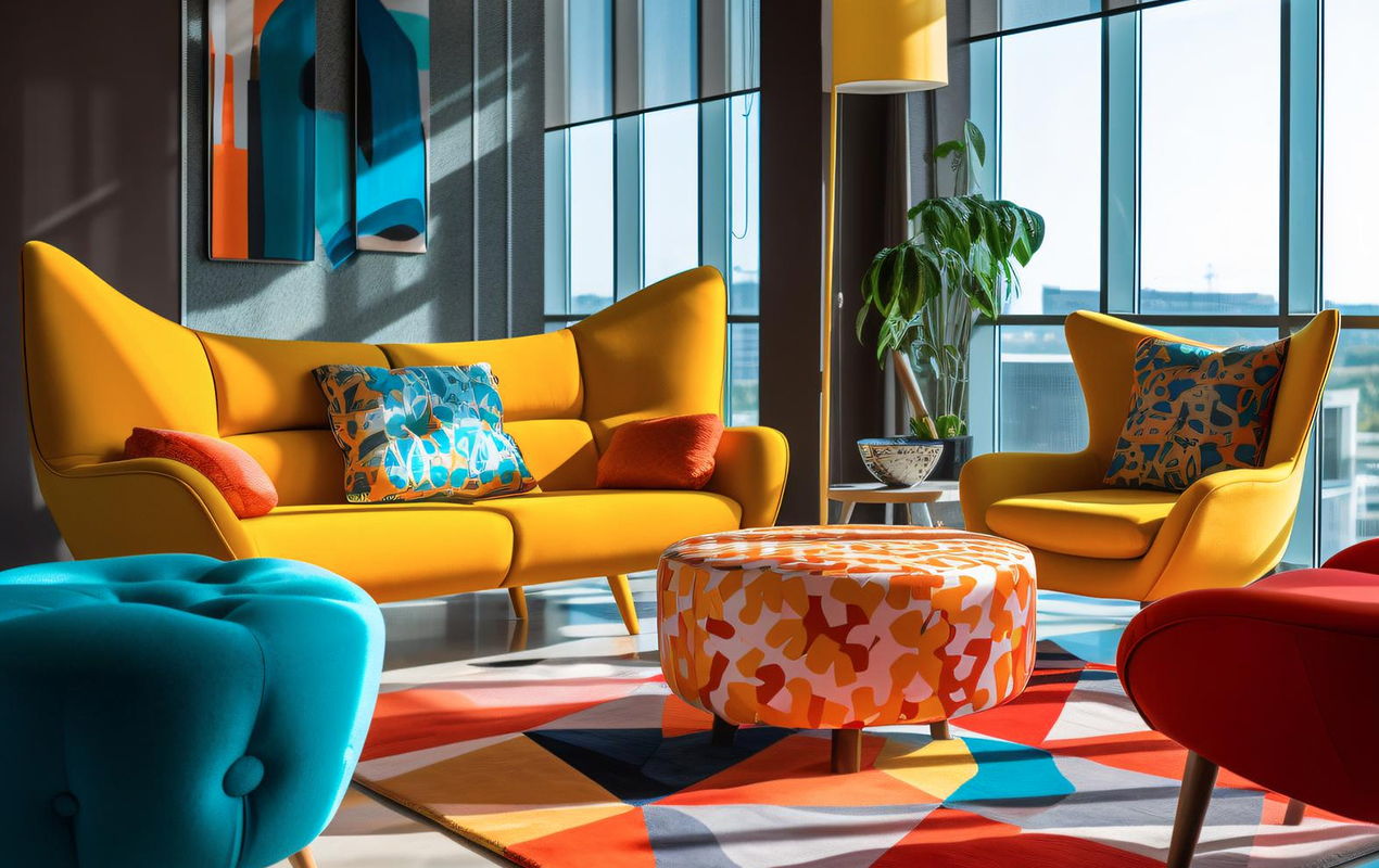 Sunny Fusion: The Captivating Radiance of a Colorful Coffee Table