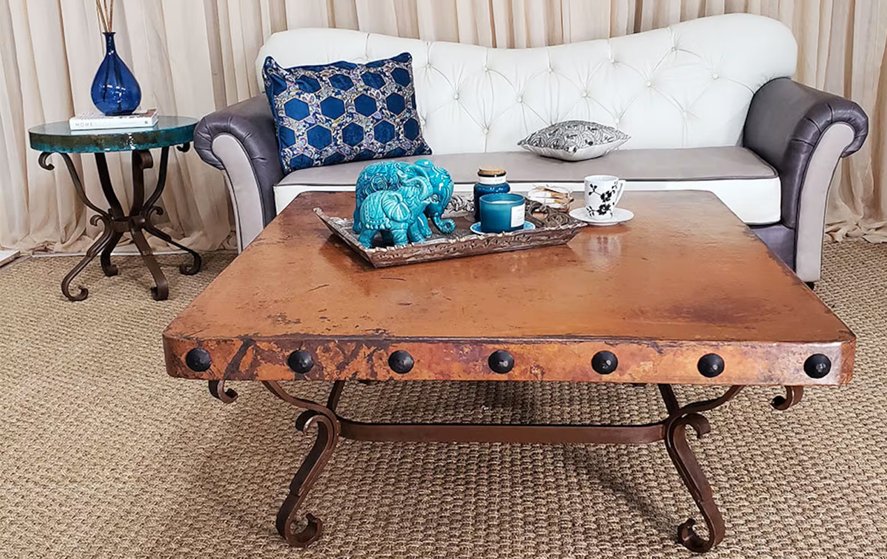 The Lasting Flair of Tuscan Style: Unveiling the Regal Charm of Copper and Wrought Iron Coffee Tables