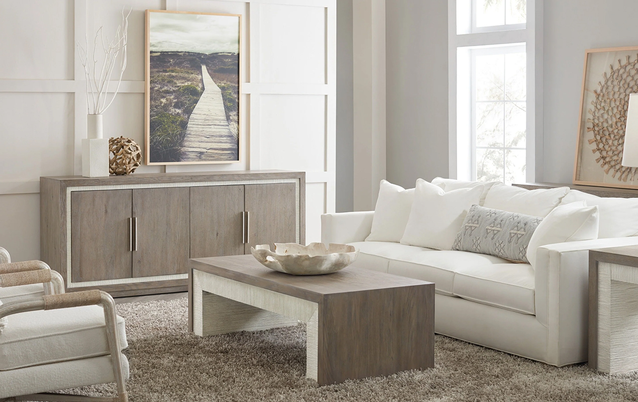 The Perfect Blend: Two Tone Waterfall Coffee Table