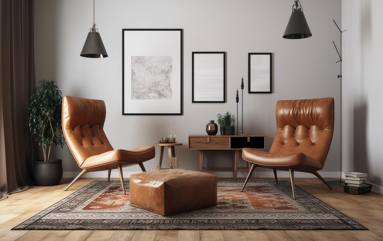 Touch of Opulence Low Leather Coffee Table