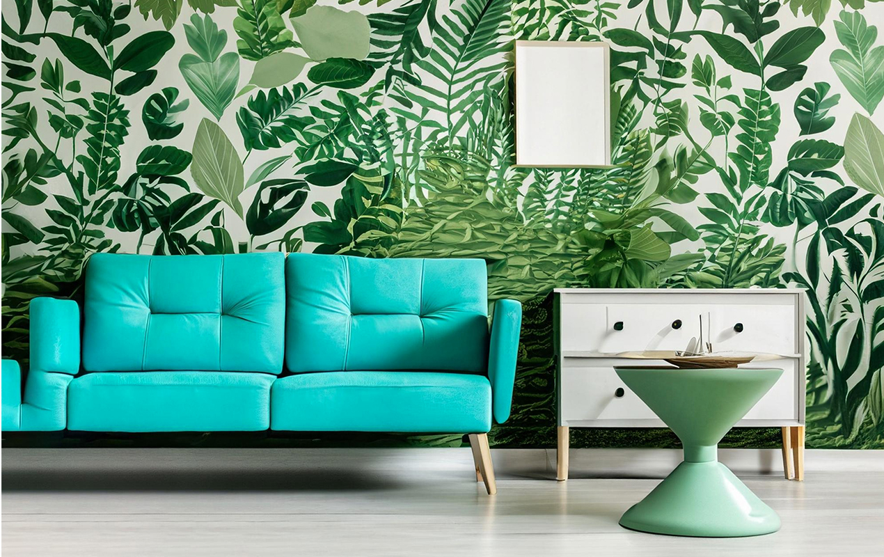 Vibrant Harmony: The Small Green Coffee Tables in a Refreshing Living Space