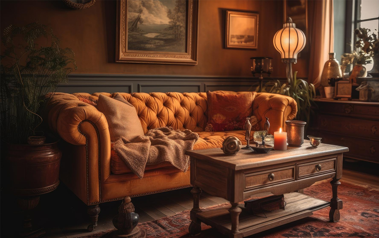 Vintage Coffee Table with Storage