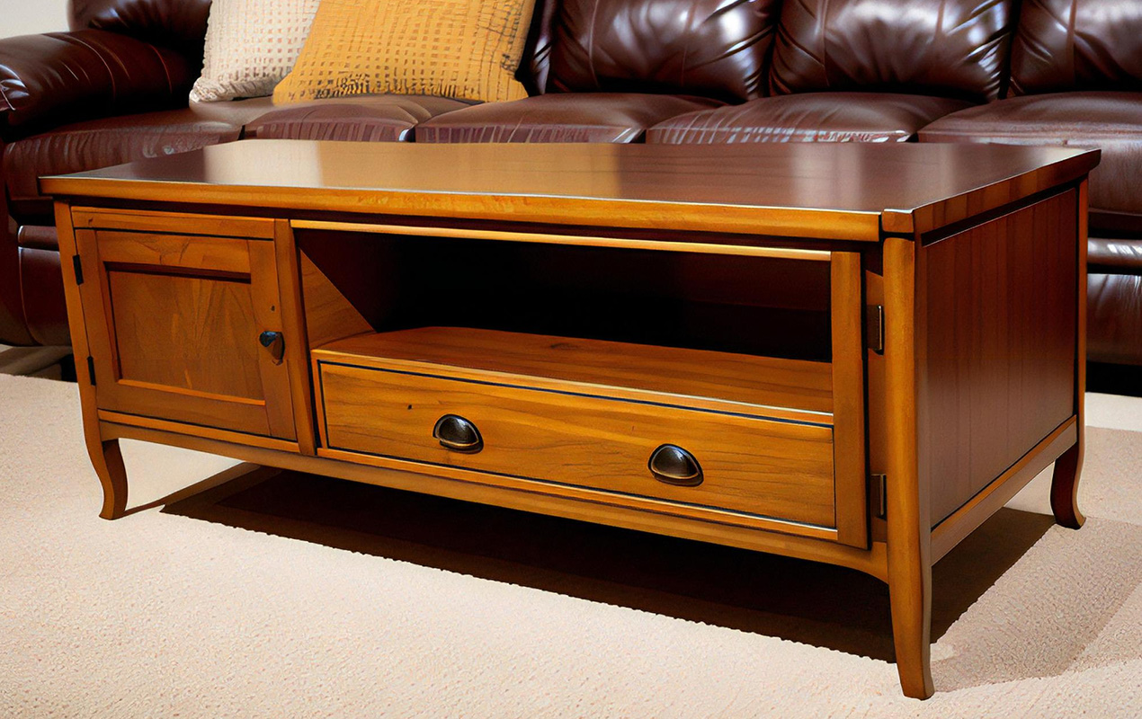  Warmth and Class Polished Wood Coffee Table