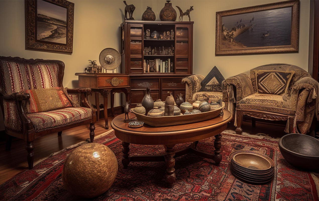 Gorgeous Manifestation Oval Antique Coffee Table