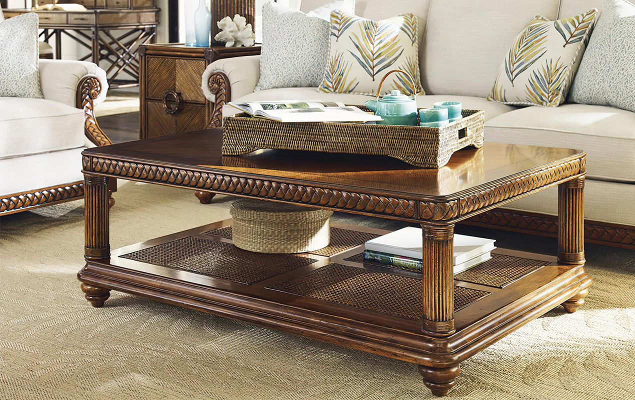 Luxurious Addition Copper Finish Antique Coffee Table
