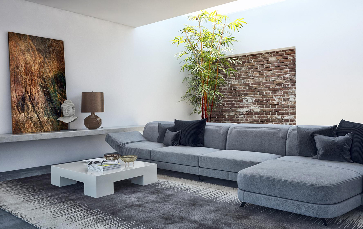 Square Coffee Table for Sofa Sectional