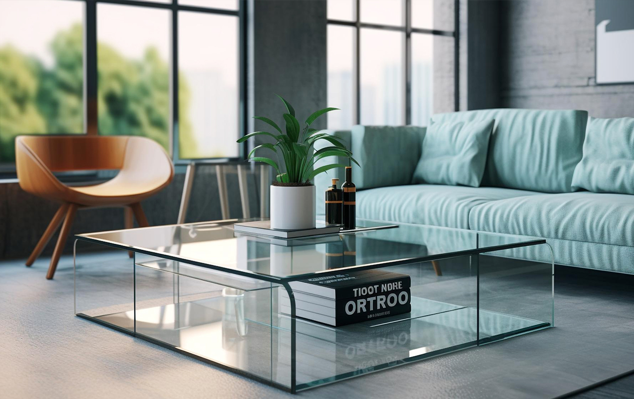 how to decorate a glass coffee table